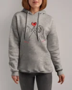 Bluza personalizowana z kapturem <br>Splecione dłonie i imiona zakochanych