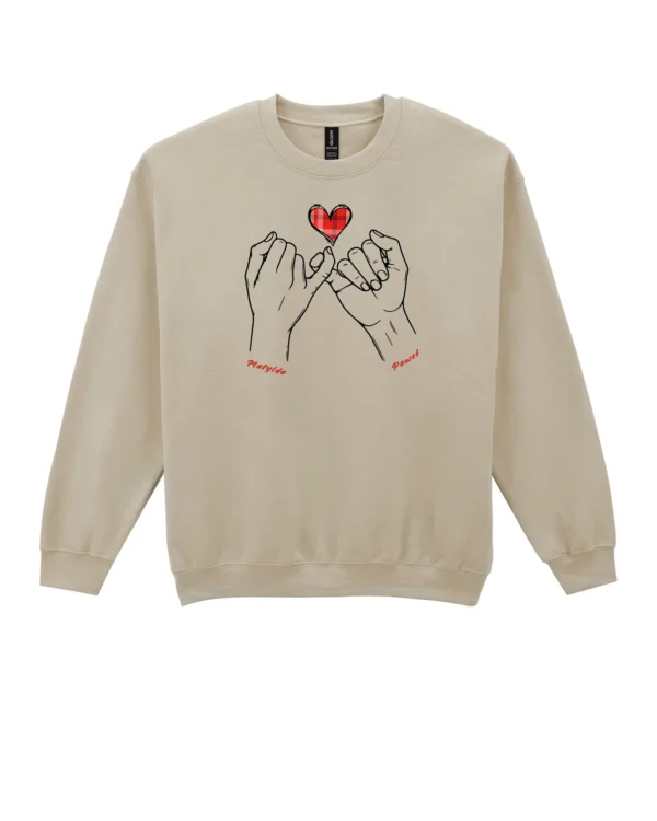 Bluza personalizowana dla par <br>Splecione dłonie i imiona zakochanych
