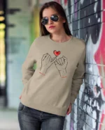 Bluza personalizowana dla par <br>Splecione dłonie i imiona zakochanych