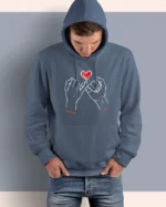Bluza personalizowana z kapturem <br>Splecione dłonie i imiona zakochanych