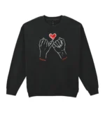 Bluza personalizowana dla par Splecione dłonie i imiona zakochanych