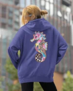 Bluza oversize z kapturem <br>Kolorowy konik morski