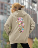Bluza oversize z kapturem <br>Kolorowy konik morski