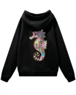 Bluza oversize z kapturem <br>Kolorowy konik morski