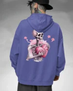 Bluza oversize z kapturem <br>Szkielet z pękniętym sercem
