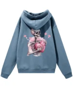 Bluza oversize z kapturem <br>Szkielet z pękniętym sercem
