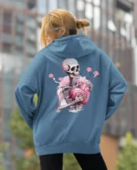 Bluza oversize z kapturem <br>Szkielet z pękniętym sercem