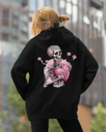 Bluza oversize z kapturem <br>Szkielet z pękniętym sercem