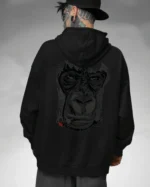 Bluza oversize z kapturem <br>Małpa z cygarem