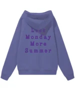 Bluza oversize z kapturem Less Monday More Summer - pozytywna energia i letni klimat