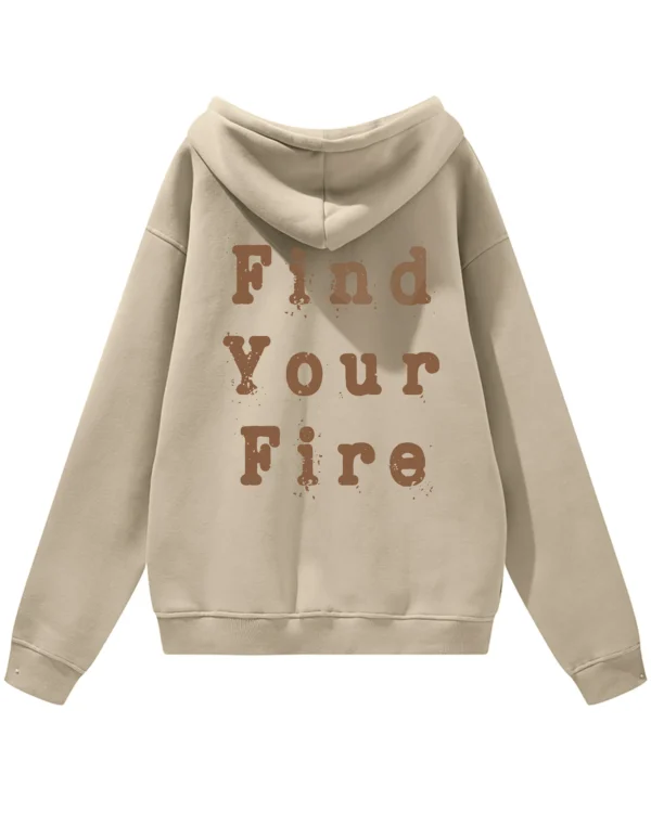 Bluza oversize z kapturem Find Your Fire – energia i motywacja na co dzień