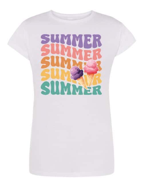 Damska koszulka Summer Lato Wakacje Lody