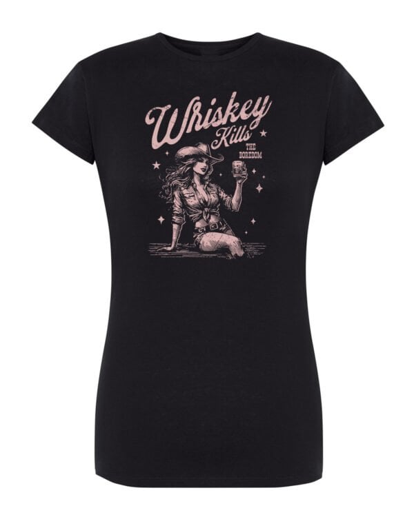 TL0583BK Tshirt Female STD3 Damska koszulka Whiskey Kills the Boredom Zabija Nudę Śmieszna
