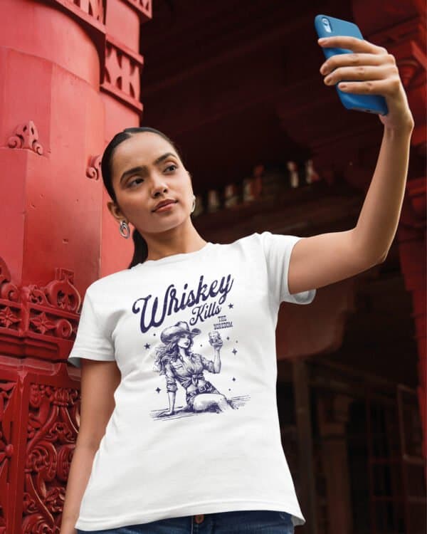 TL0583WH Tshirt Female STD2 Damska koszulka Whiskey Kills the Boredom Zabija Nudę Śmieszna