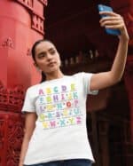 TL0585 Tshirt Female STD2 Damska koszulka Alfabet Pozytywnych Cech Inspiracja Motywacja