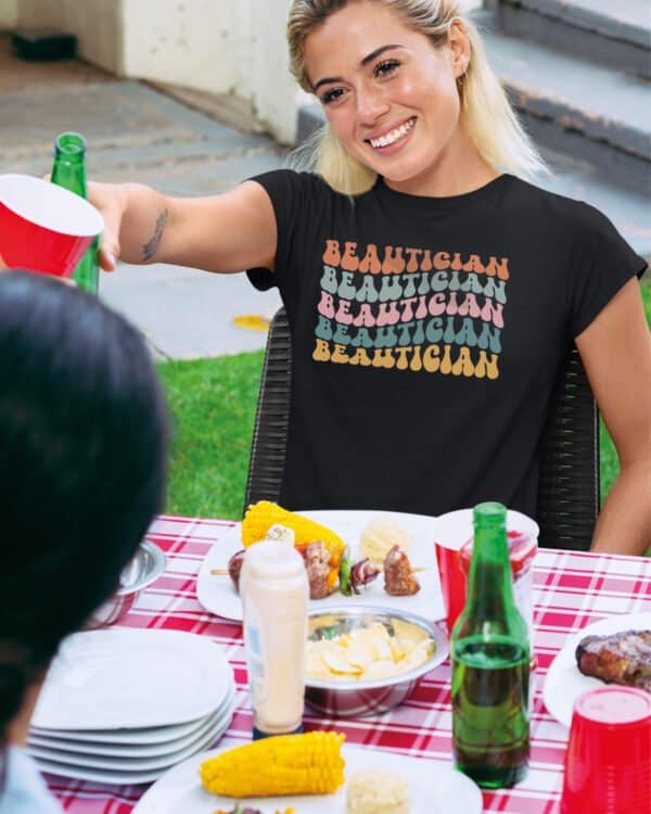 TL0822 Tshirt Female STD4 Damska koszulka dla Kosmetyczki Beautician Pastel