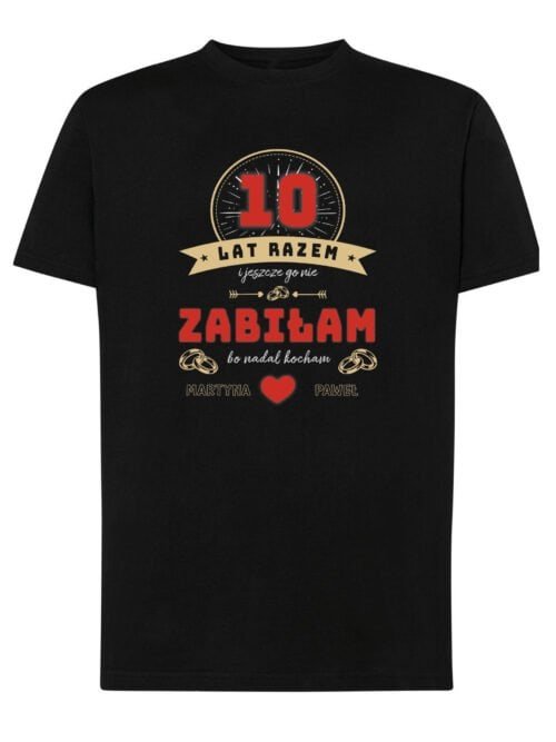 Koszulka dla Żony Rocznicowa Personalizowana Ślub