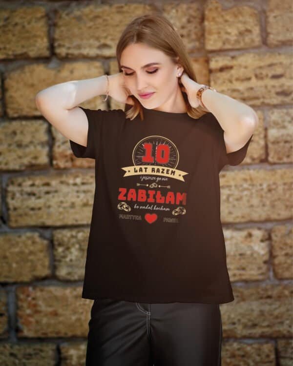Koszulka dla Żony Rocznicowa Personalizowana Ślub