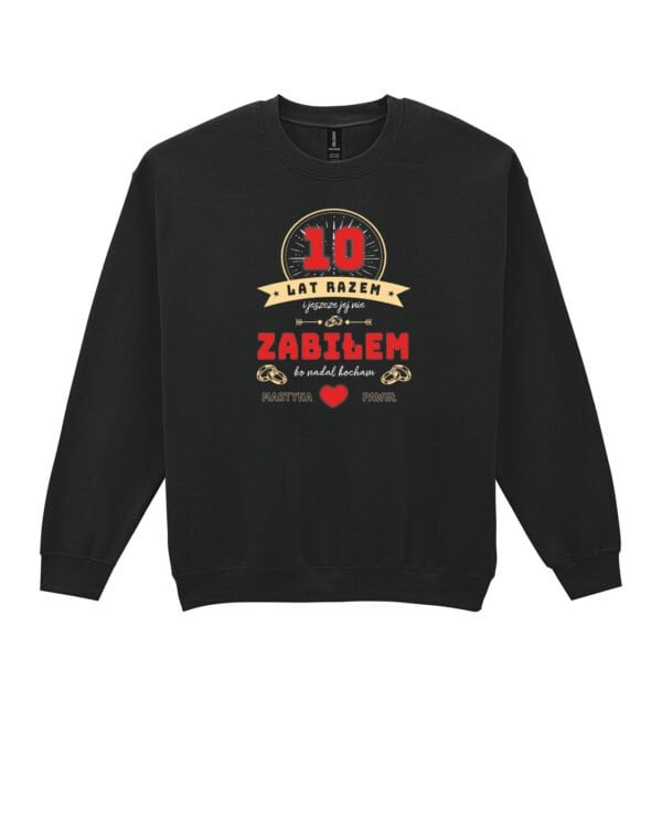 TL1208B Tshirt Hoodie Sweater SIM19 Bluza bez kaptura dla Męża Rocznicowa Personalizowana Ślub