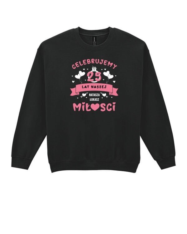 Bluza bez kaptura dla Żony Personalizowana Rocznica Ślub Miłość