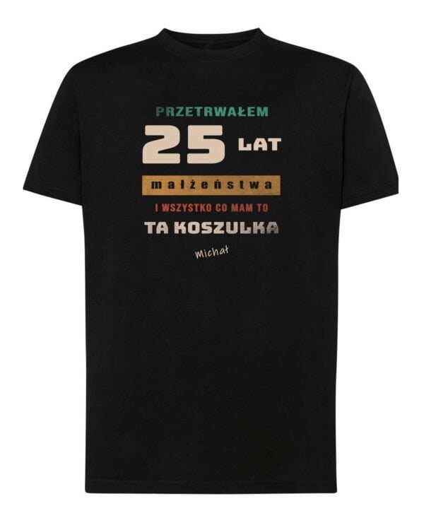 Koszulka dla Męża Personalizowana Rocznica Ślub Śmieszna