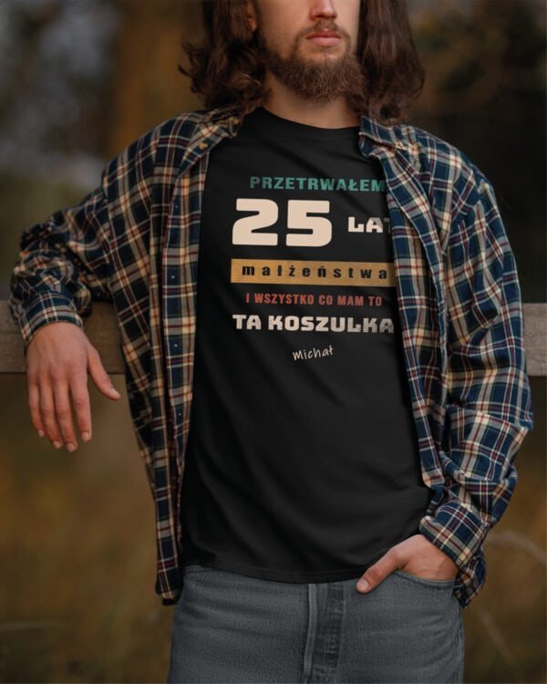 Koszulka dla Męża Personalizowana Rocznica Ślub Śmieszna