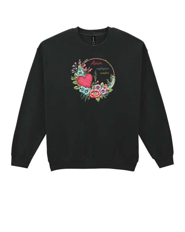 Bluza bez kaptura dla Siostry Personalizowana Najlepsza