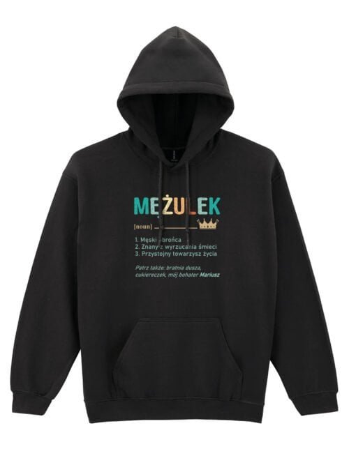 Bluza z kapturem dla Męża Personalizowana Śmieszna