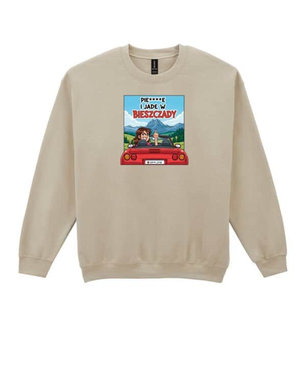 TL1219 Tshirt Hoodie Sweater SIM28 Bluza bez kaptura Śmieszna Jadę w Bieszczady Wyjazd
