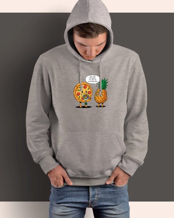TL1224 Tshirt Hoodie Sweater SIM15 Bluza z kapturem <br>Śmieszna Pizza Ananas