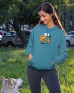 TL1224 Tshirt Hoodie Sweater SIM17 Bluza z kapturem <br>Śmieszna Pizza Ananas