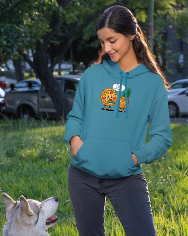 TL1224 Tshirt Hoodie Sweater SIM17 Bluza z kapturem <br>Śmieszna Pizza Ananas