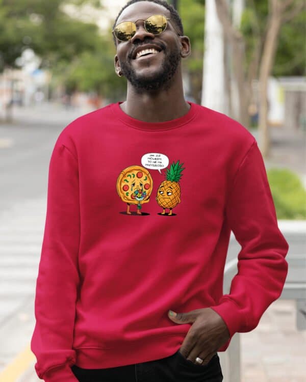 TL1224 Tshirt Hoodie Sweater SIM27 Bluza bez kaptura <br>Śmieszna Pizza Ananas