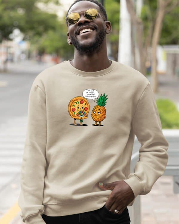 TL1224 Tshirt Hoodie Sweater SIM30 Bluza bez kaptura <br>Śmieszna Pizza Ananas