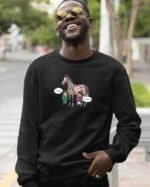 TL1228 Tshirt Hoodie Sweater SIM21 Bluza bez kaptura <br>Śmieszna Koń Jabłka