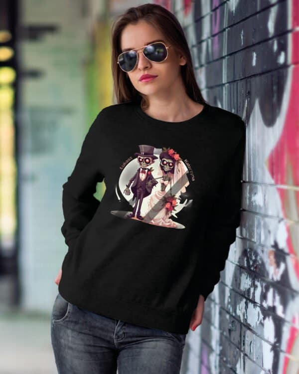 TL1234 Tshirt Hoodie Sweater SIM20 Bluza bez kaptura <br>Personalizowana Śmieszna Ślub Zombie