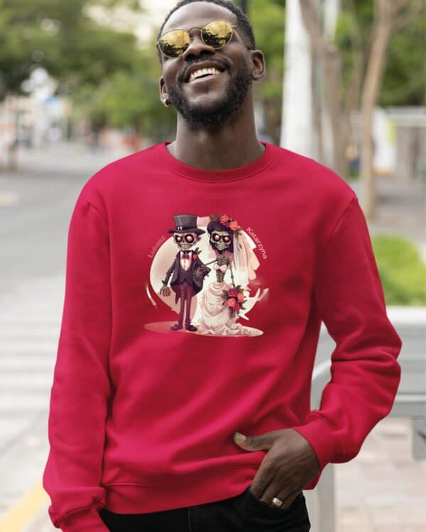 TL1234 Tshirt Hoodie Sweater SIM27 Bluza bez kaptura <br>Personalizowana Śmieszna Ślub Zombie