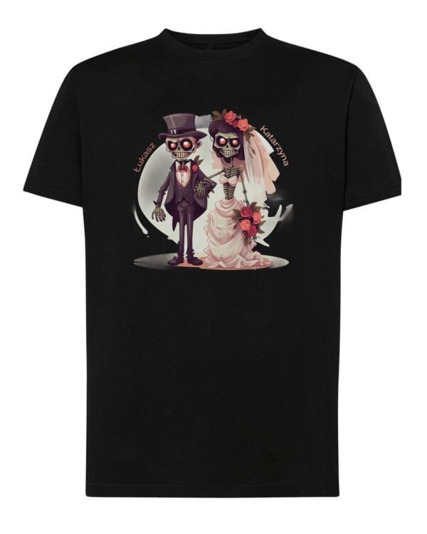 Koszulka Personalizowana Śmieszna Ślub Zombie