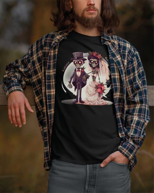Koszulka Personalizowana <br>Śmieszna Ślub Zombie