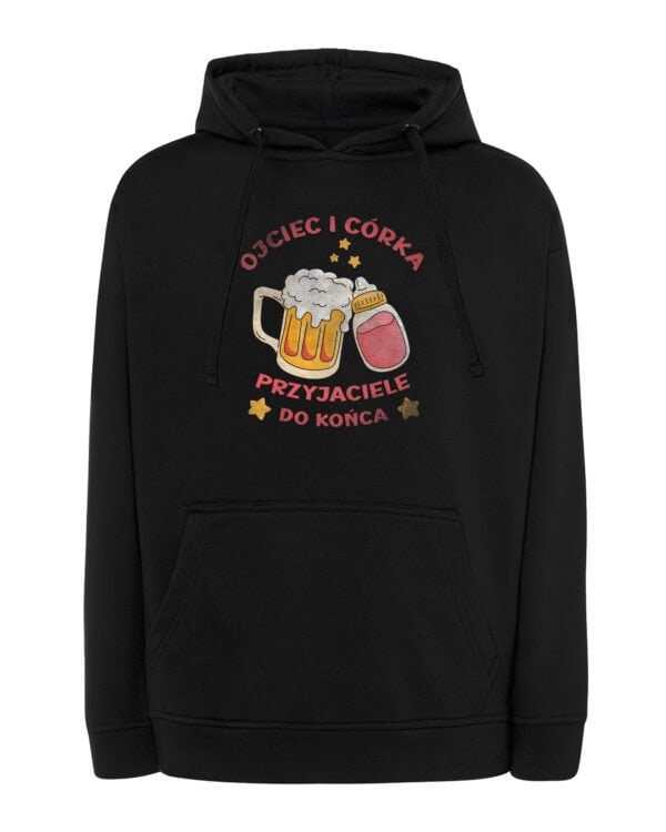 TL1235 Tshirt Hoodie Sweater SIM10 Bluza z kapturem dla Ojca i Córki Przyjaciele Śmieszna