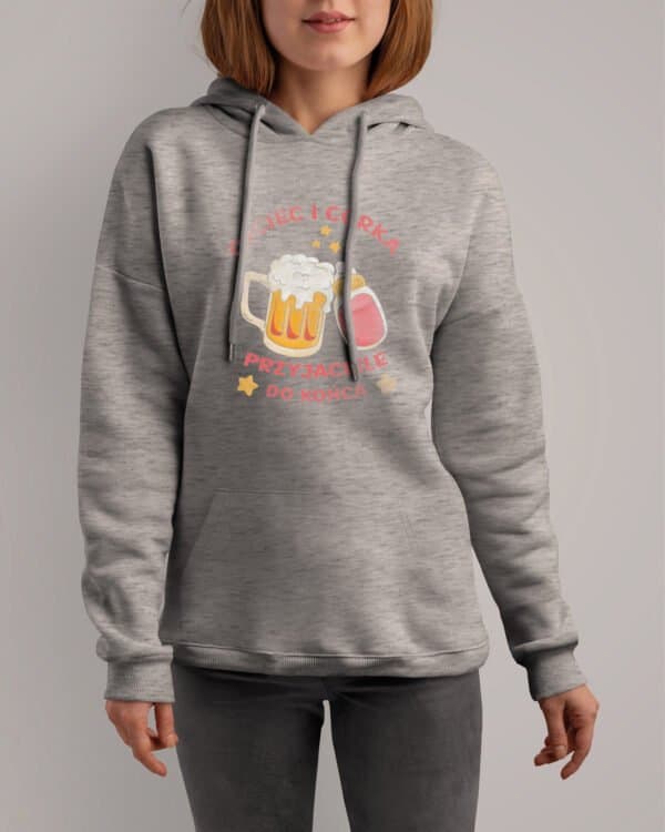 TL1235 Tshirt Hoodie Sweater SIM14 Bluza z kapturem dla Ojca i Córki <br>Przyjaciele Śmieszna