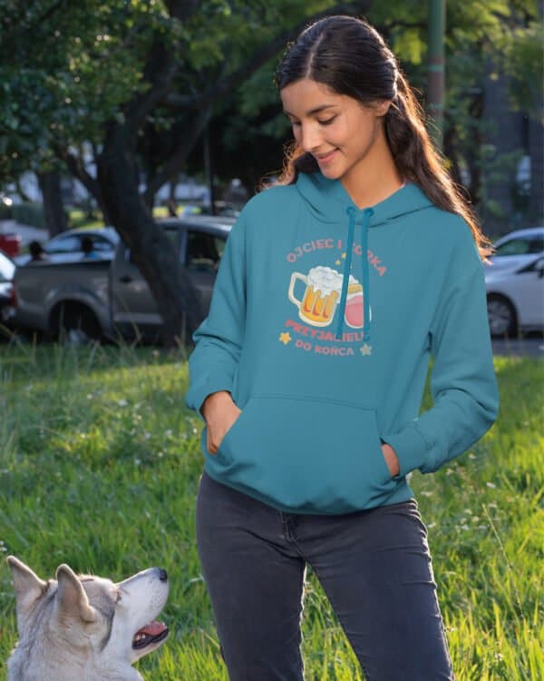 TL1235 Tshirt Hoodie Sweater SIM17 Bluza z kapturem dla Ojca i Córki <br>Przyjaciele Śmieszna