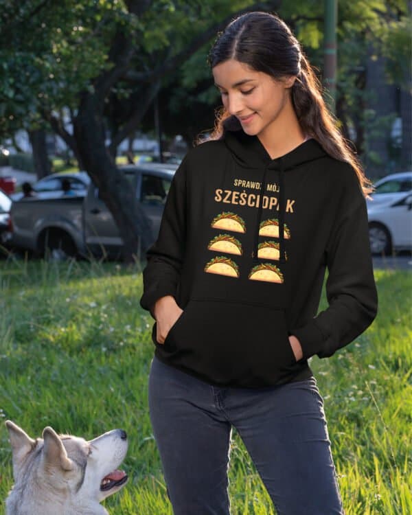 TL1241 Tshirt Hoodie Sweater SIM11 Bluza z kapturem <br>Śmieszna Sześciopak Jedzenie