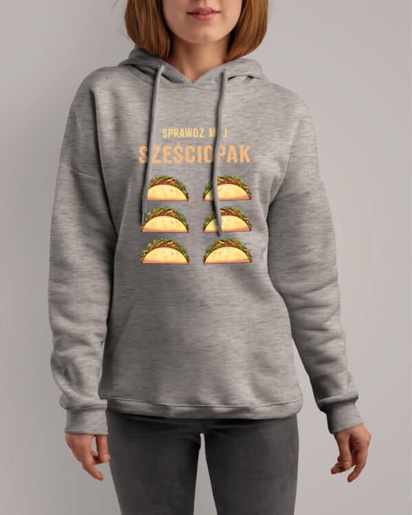 TL1241 Tshirt Hoodie Sweater SIM14 Bluza z kapturem <br>Śmieszna Sześciopak Jedzenie