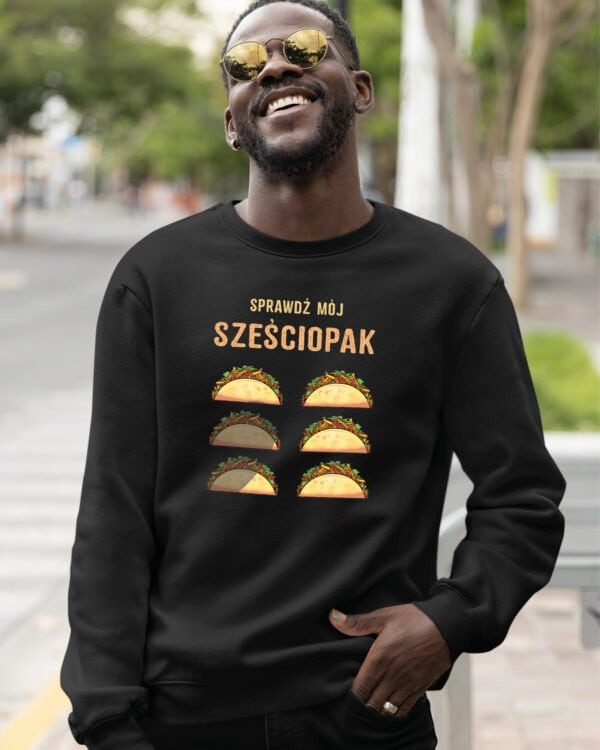 TL1241 Tshirt Hoodie Sweater SIM21 Bluza bez kaptura <br>Śmieszna Sześciopak Jedzenie