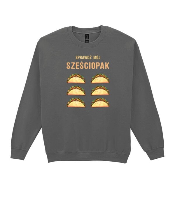 TL1241 Tshirt Hoodie Sweater SIM22 Bluza bez kaptura <br>Śmieszna Sześciopak Jedzenie