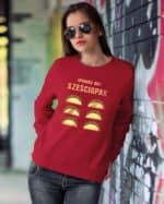 TL1241 Tshirt Hoodie Sweater SIM26 Bluza bez kaptura <br>Śmieszna Sześciopak Jedzenie