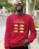 TL1241 Tshirt Hoodie Sweater SIM27 Bluza bez kaptura <br>Śmieszna Sześciopak Jedzenie