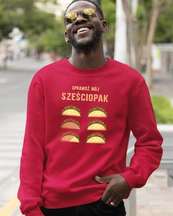 TL1241 Tshirt Hoodie Sweater SIM27 Bluza bez kaptura <br>Śmieszna Sześciopak Jedzenie