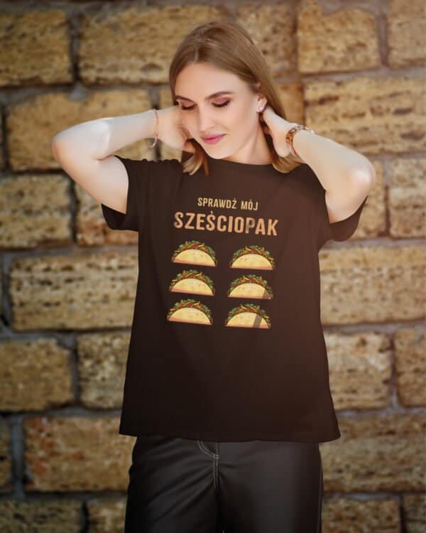 TL1241 Tshirt Hoodie Sweater SIM8 Koszulka Śmieszna Sześciopak Jedzenie